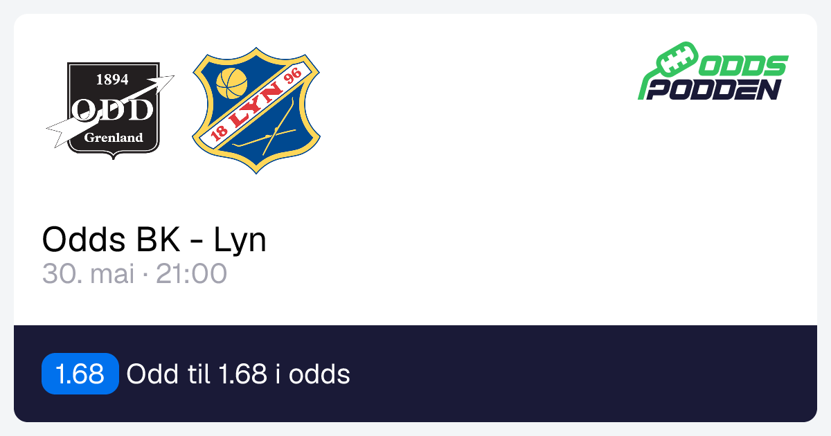 Odds BK - Lyn, frodelia